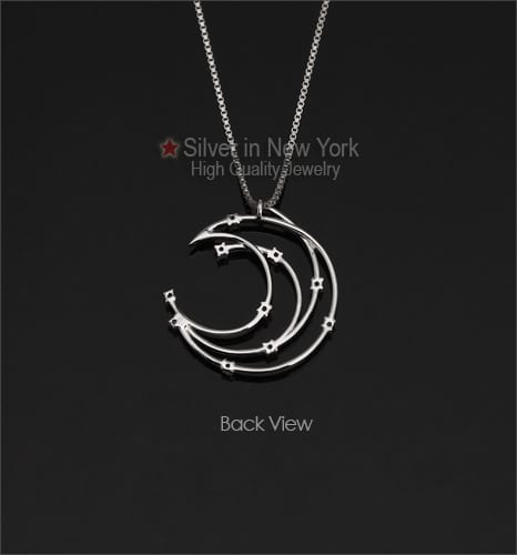 Crescent Moon Silver Necklace