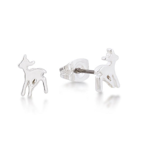 Junior Bambi Stud Earrings White Gold