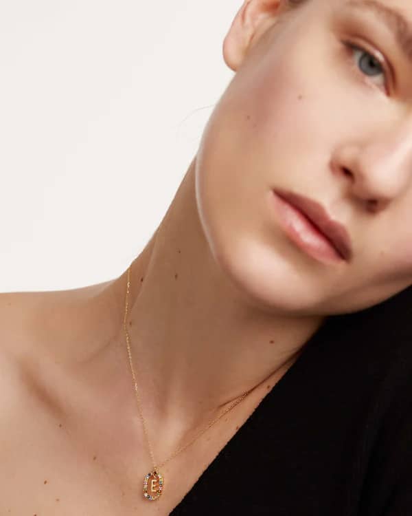 LETTER E NECKLACE