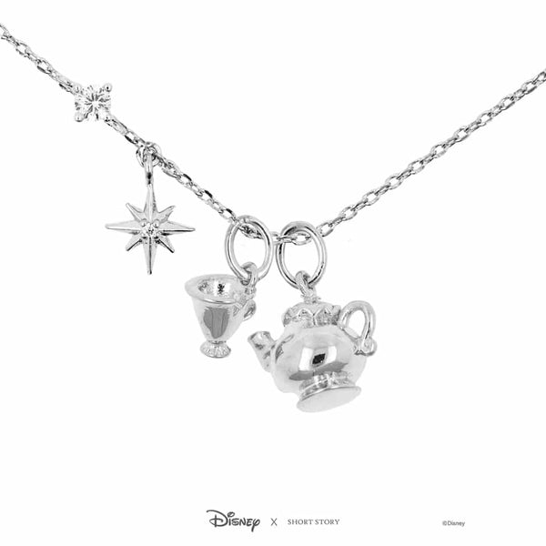 Disney Chip and Mrs Pot Charm Necklace