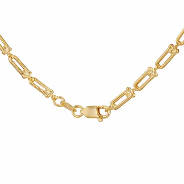 9K Gold Mini Industrial Link Chain Necklace