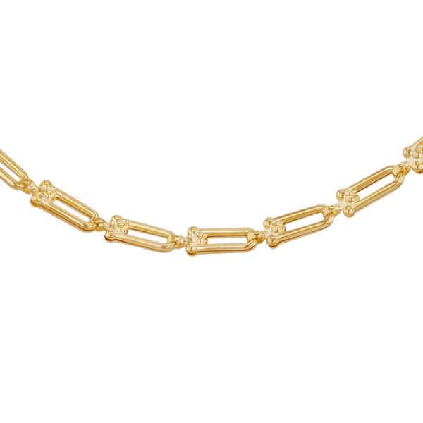 9K Gold Mini Industrial Link Chain Necklace