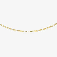 9K Yellow Gold Diamond-Cut Figaro Chain