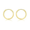 9K Yellow Gold 17mm Huggy Hoop Creole Earrings