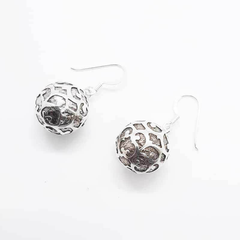 Antique Silver Lace Harmonyball Earrings
