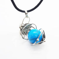 Sterling Silver Howlite Locket Pendant