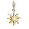 Charm Pendant "Sun With Mother-Of-Pearl Stone"