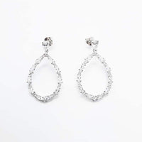 Sterling Silver Open Tear Drop Earrings