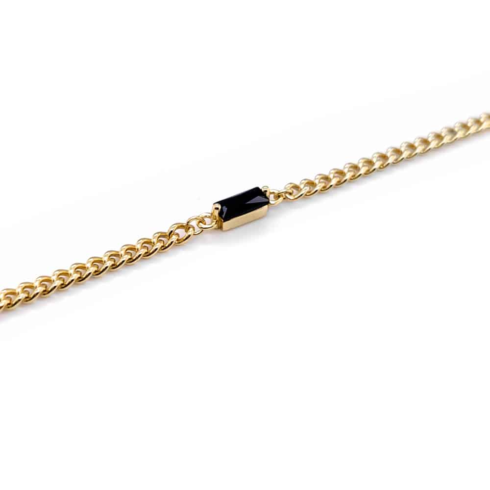 Yellow Gold Plated Silver Curb Chain Bracelet