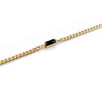 Yellow Gold Plated Silver Curb Chain Bracelet