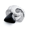 Black Colour Triangle Crystal Brooch