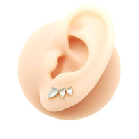 Yellow Gold Plated Aqua Calcite Silver Earrings