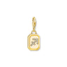 Sagittarius Zodiac Sign Gold Charm Pendant