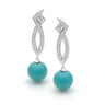 Turquoise Ball Lucy Silver Earrings