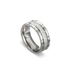 Stainless Steel Brick Pattern Ring