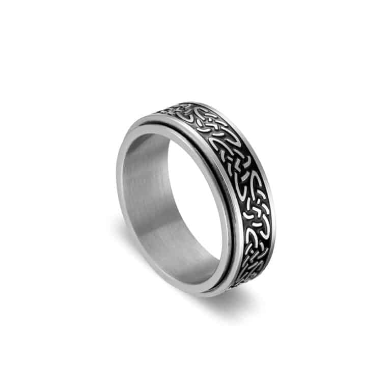 Stainless Steel Pattern Spinning Ring
