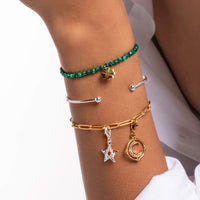 Malachite Cloverleaf Bracelet