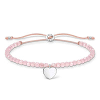 Heart and Rose Quartz Bracelet