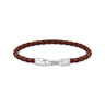 Bracelet with Braided and Brown Leather