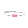 Bracelet with Pink Goldbear, Freshwater Pearl & Zirconia