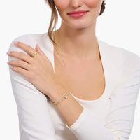 Bracelet with White Zirconia Pendant Gold