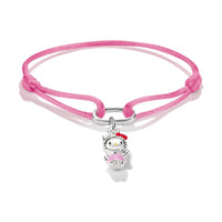 Hello Kitty Textile Bracelet Pink with Charm