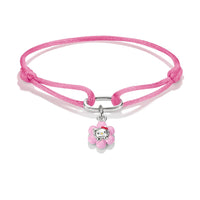 Hello Kitty Textile Bracelet with Pink Flower