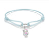Hello Kitty Textile Bracelet Light Blue with Charm
