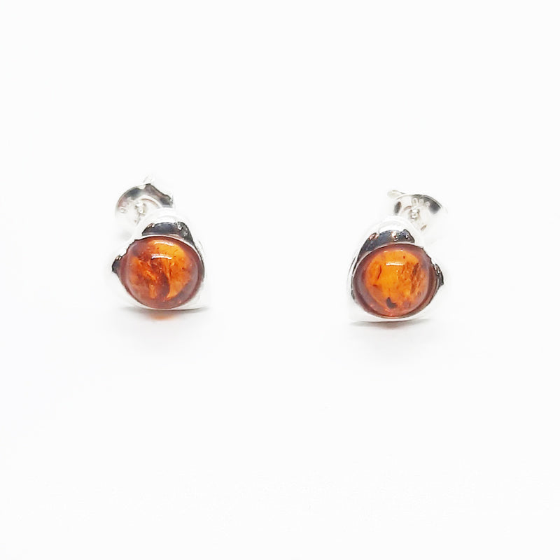 Genuine Baltic Amber Stud Earrings 227