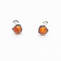 Genuine Baltic Amber Stud Earrings 227