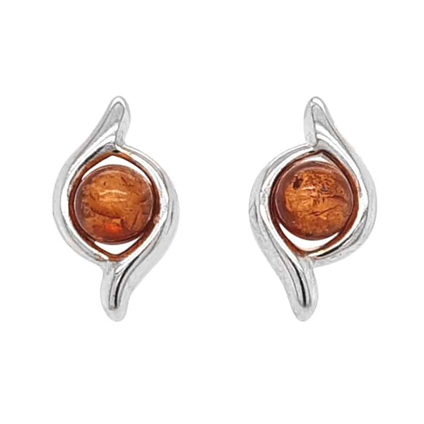 Genuine Baltic Amber Stud Earrings 232