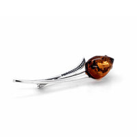 Genuine Baltic Amber Flower Brooch 595