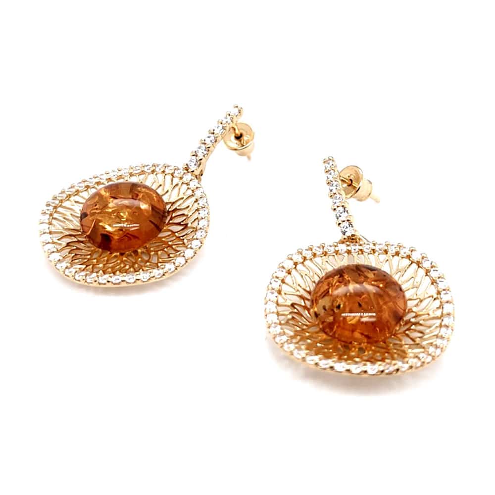 Genuine Baltic Amber Earrings 616