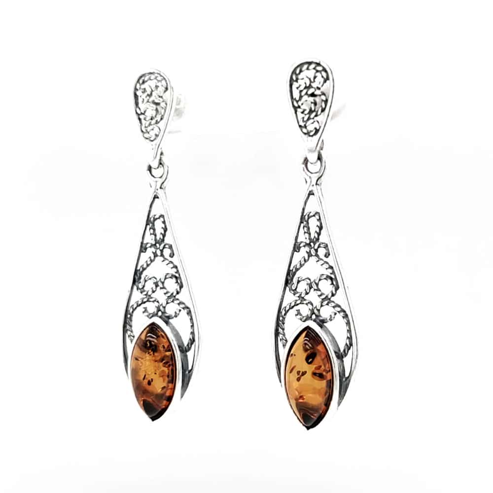 Genuine Baltic Amber Earrings 642