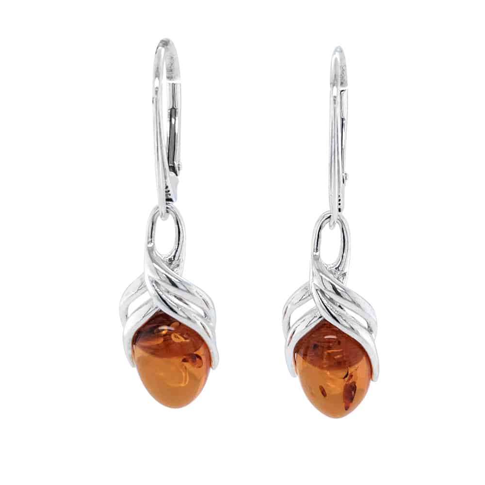 Genuine Baltic Amber Earrings 678