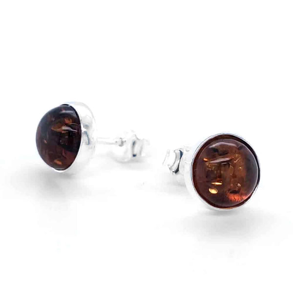 Genuine Baltic Amber Stud Earrings 696