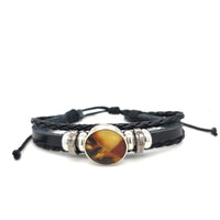 Baltic Amber Stainless Steel Leather Bracelet 750