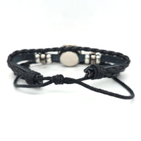 Baltic Amber Stainless Steel Leather Bracelet 751