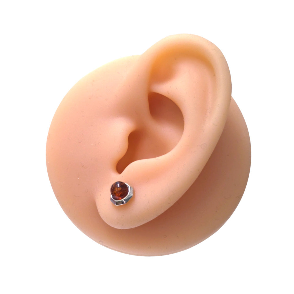 Genuine Baltic Amber Stud Earrings 757
