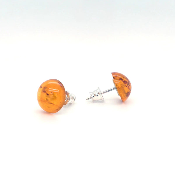 Genuine Baltic Amber Stud Earrings 758
