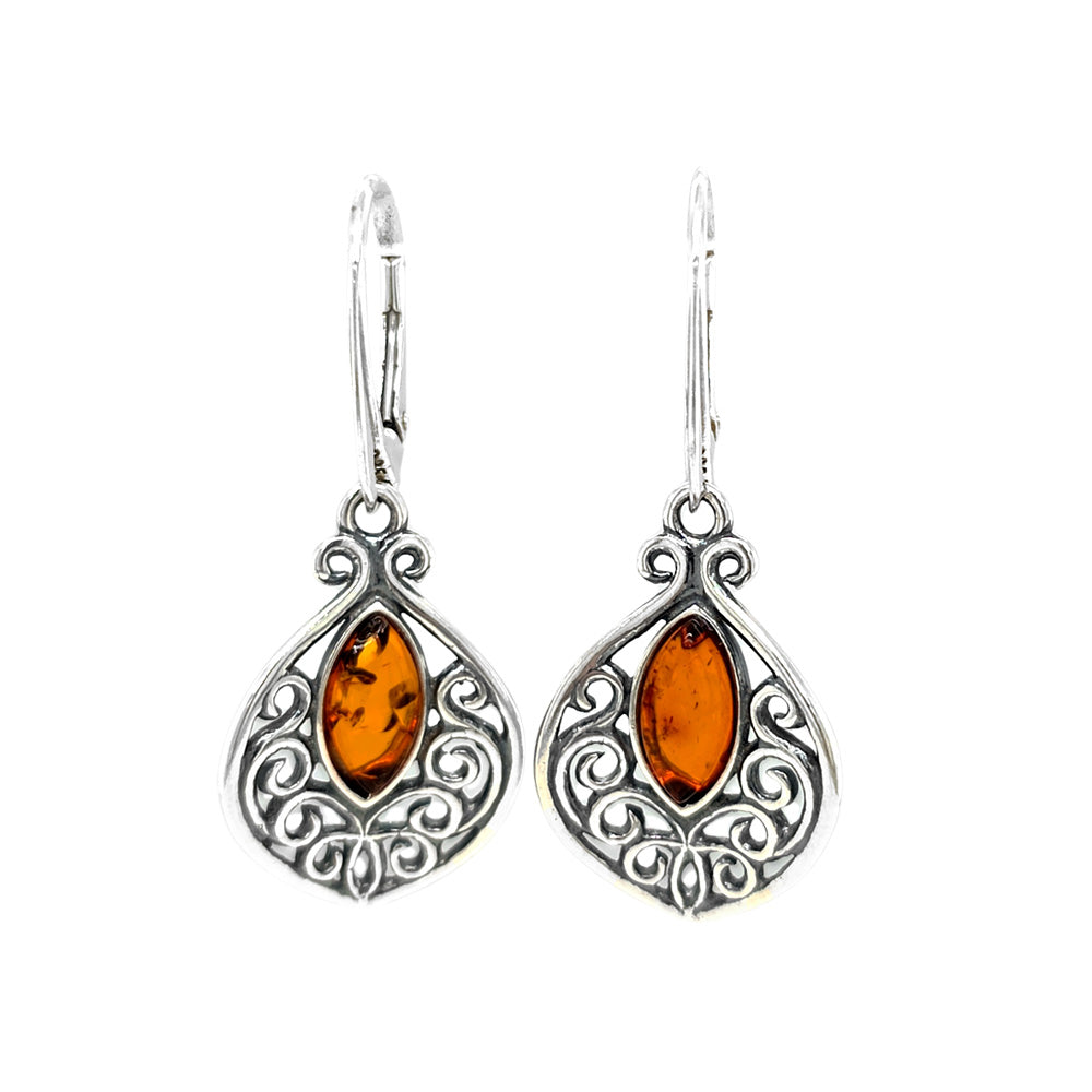 Genuine Baltic Amber Earrings 832