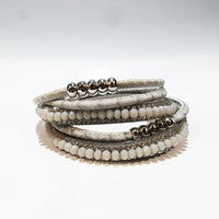 Leather Bracelet Grey