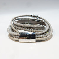 Leather Bracelet Grey