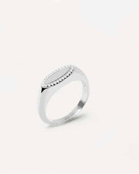 LACE STAMP Silver Ring