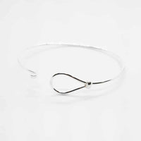 Sterling Silver Knot shape Fine Bangle