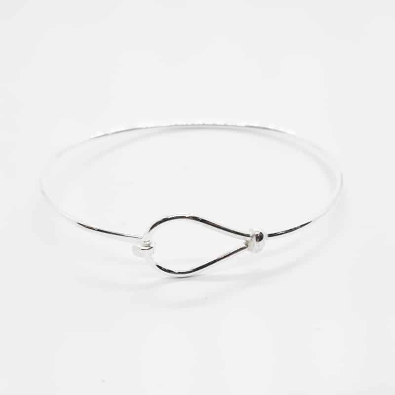 Sterling Silver Knot shape Fine Bangle