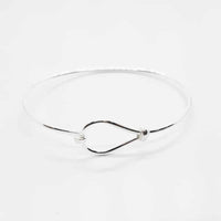 Sterling Silver Knot shape Fine Bangle