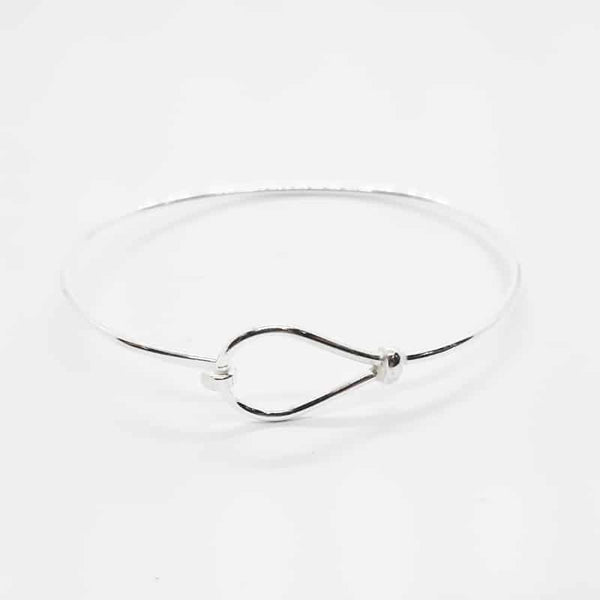 Sterling Silver Knot shape Fine Bangle