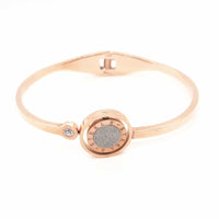 Stainless Steel Hinge Bangle Double Side