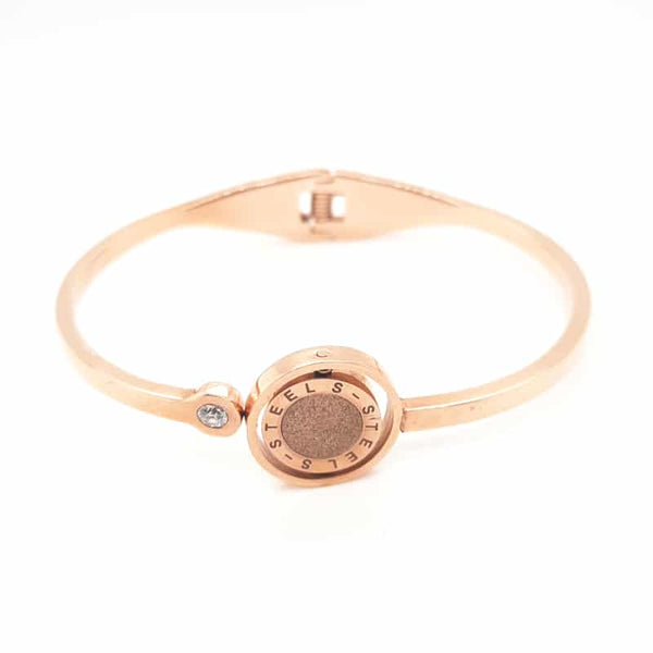 Stainless Steel Hinge Bangle Double Side